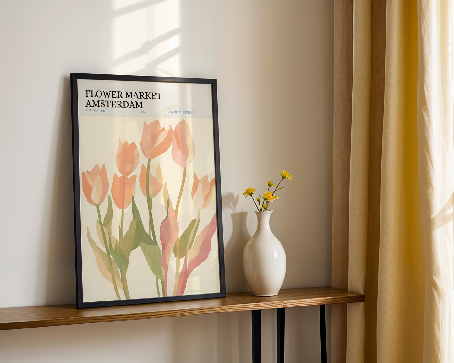 Amsterdam Flower Market Tulips Framed Poster #1 – Framed Wall Art Poster - Image 3