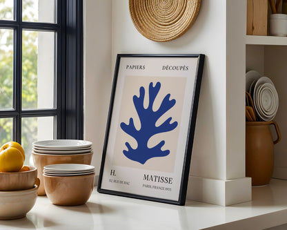 Matisse Papiers Découpés Blue Coral Framed Art - View 2