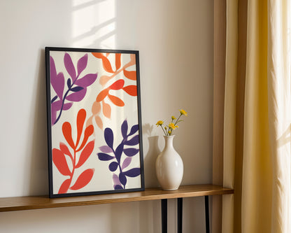 Vibrant Abstract Botanical Framed Poster – Framed Wall Art Poster - Image 3