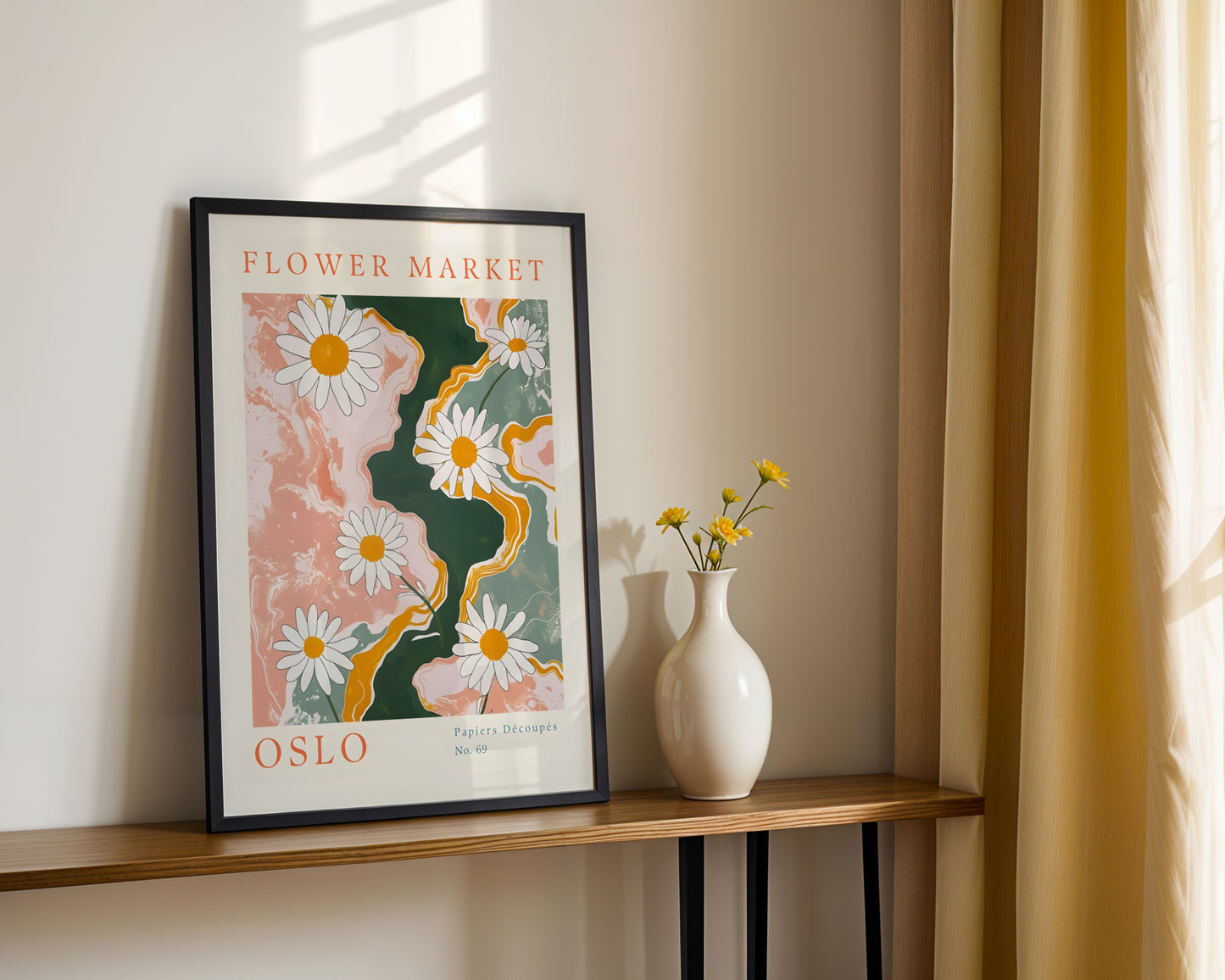 Oslo Flower Market Daisies Framed Poster – Framed Wall Art Poster - Image 3