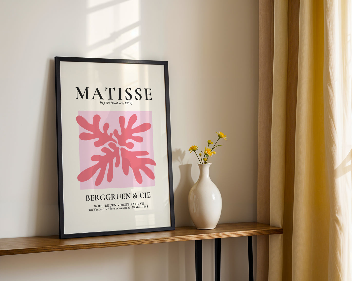 Matisse Coral Abstract Cut-Out Framed Wall Art - View 2
