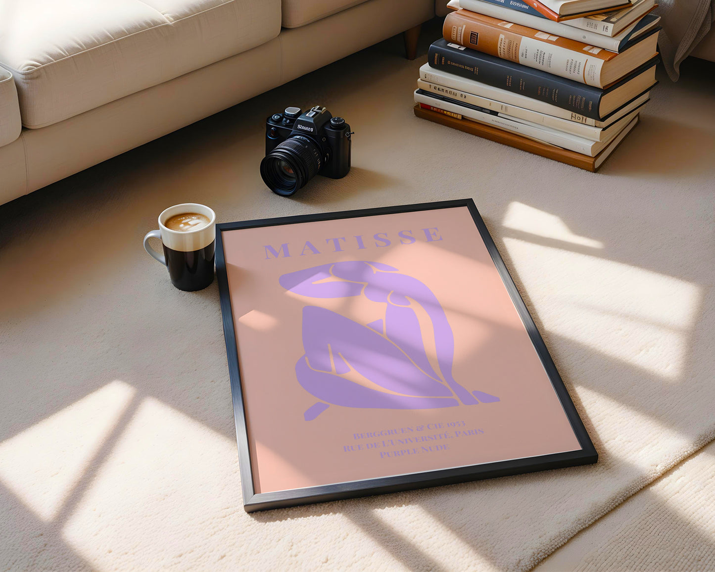 Matisse Purple Nude Abstract Framed Poster - View 3