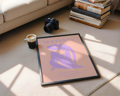 Matisse Purple Nude Abstract Framed Poster - View 3