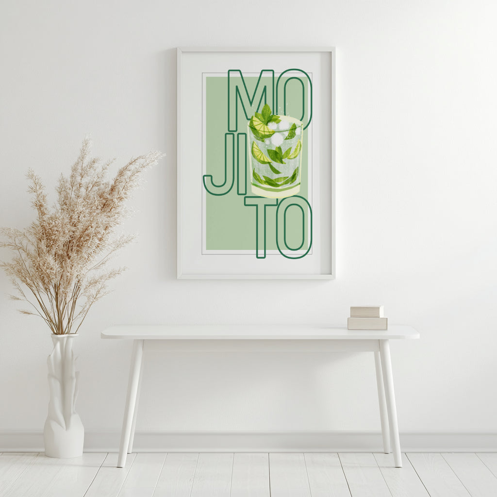 Mojito Cocktail Art Framed Poster – Framed Wall Art Poster - Image 3