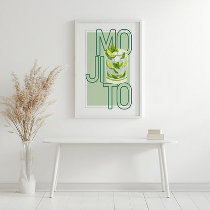 Mojito Cocktail Art Framed Poster – Framed Wall Art Poster - Image 3