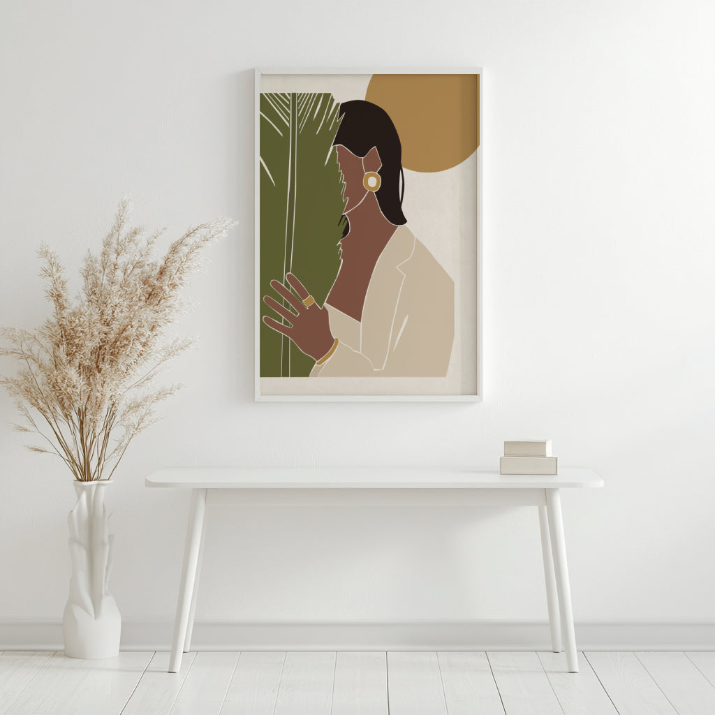 Abstract Tropical Woman Fashion Framed Poster – Framed Wall Art Poster - Image 2