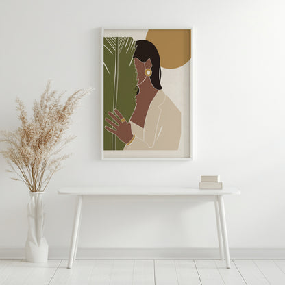 Abstract Tropical Woman Fashion Framed Poster – Framed Wall Art Poster - Image 2