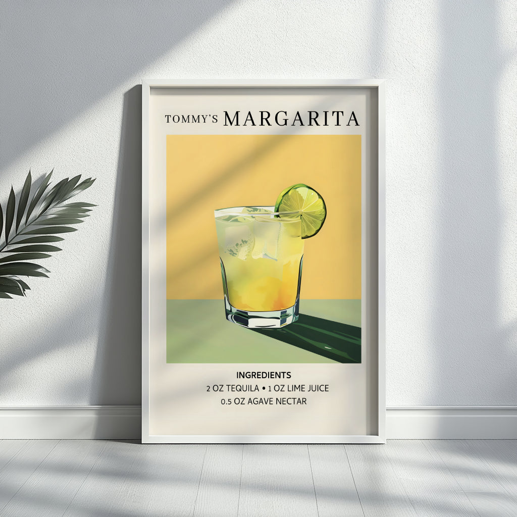 Tommy's Margarita Cocktail Recipe Framed Poster – Framed Wall Art Poster - Image 4