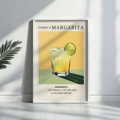 Tommy's Margarita Cocktail Recipe Framed Poster – Framed Wall Art Poster - Image 4