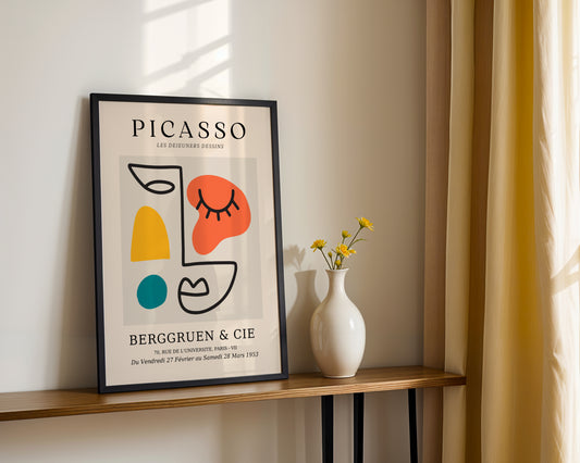 Abstract Picasso Les Dejeuners Dessins Framed Poster - View 2