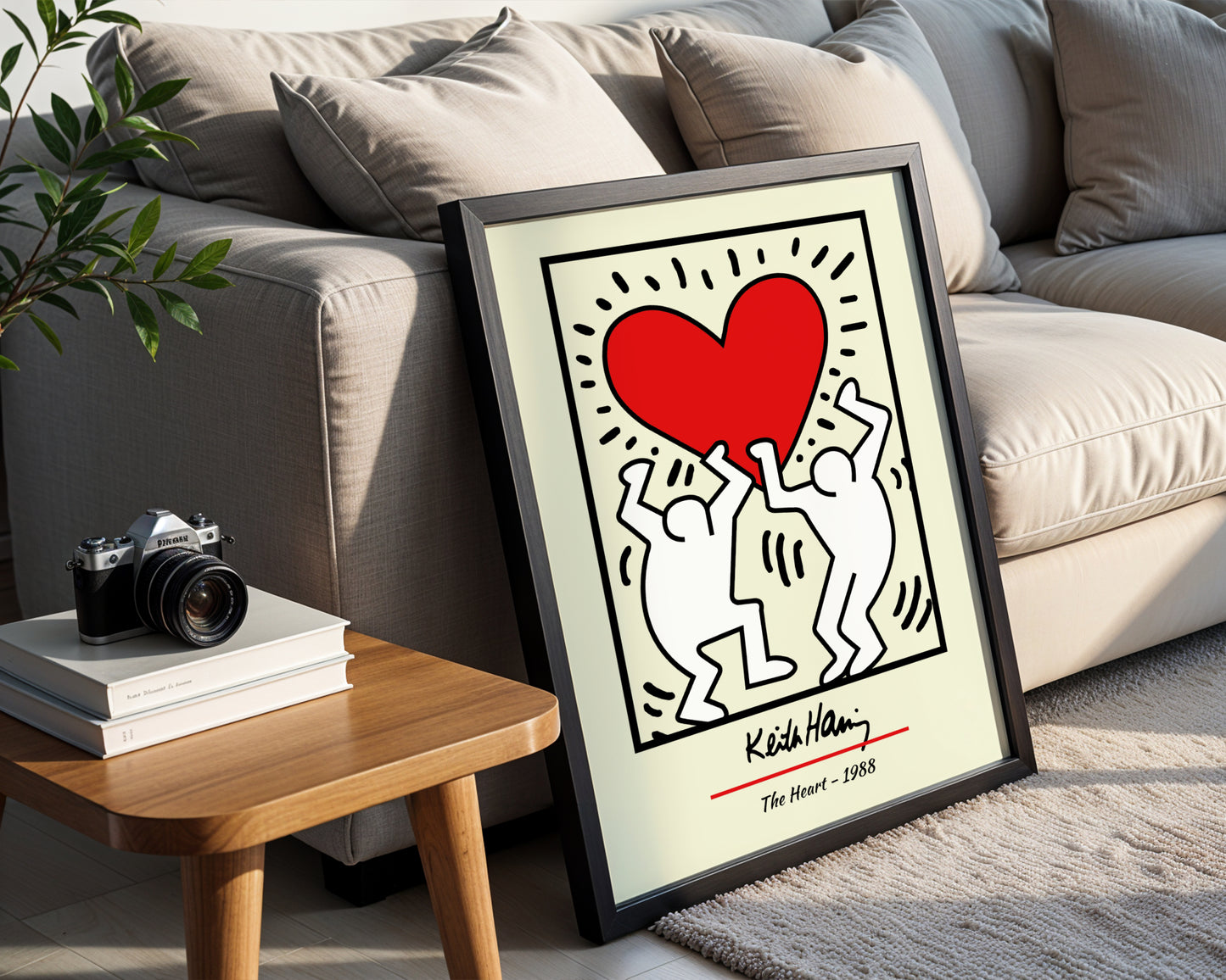 Keith Haring "The Heart" Pop Art Framed Poster - View 1