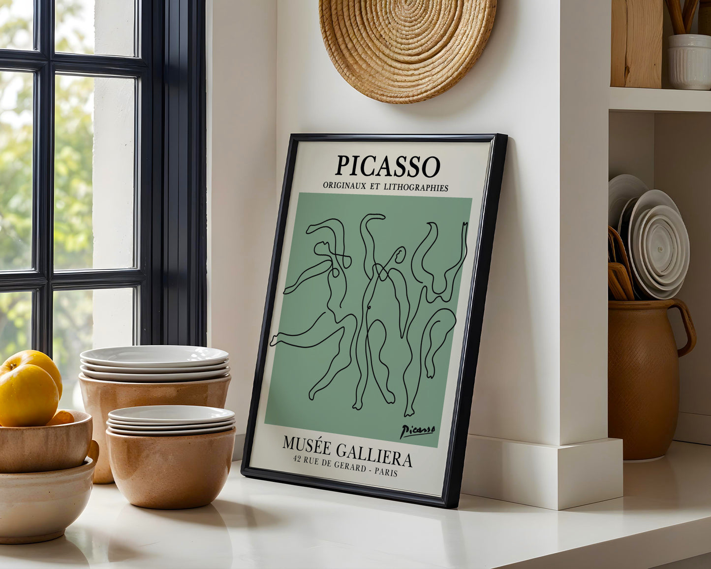 Picasso Abstract Line Art Exhibition Framed Poster - View 3