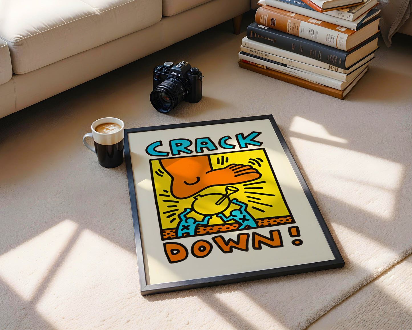 Crack Down Pop Art Framed Poster - View 3