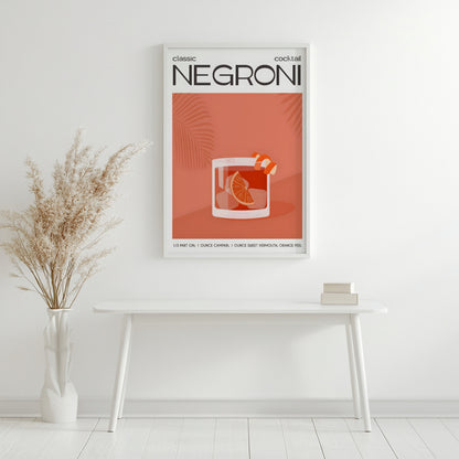Classic Negroni Cocktail Framed Poster – Framed Wall Art Poster - Image 4