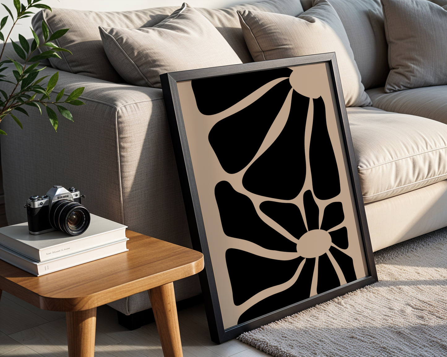 Abstract Floral Organic Shapes Framed Poster - View 2