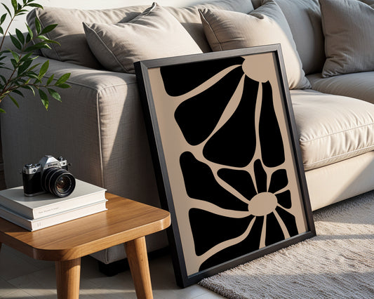 Abstract Floral Organic Shapes Framed Poster - View 2