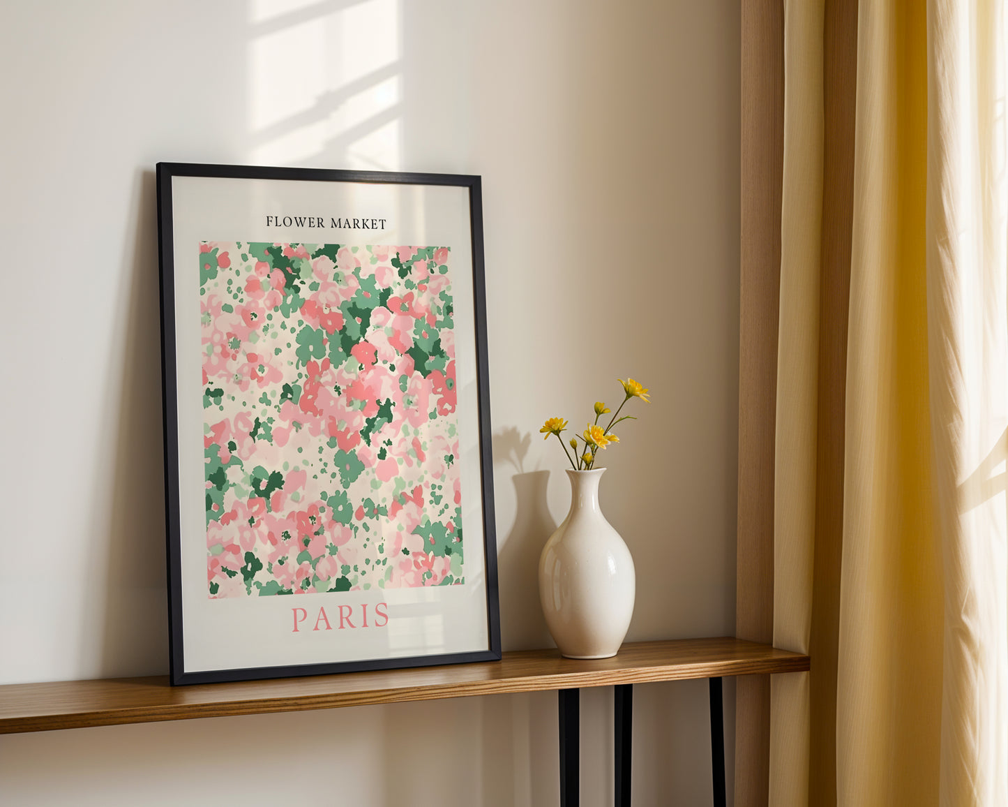 Paris Flower Market Abstract Floral Framed Poster – Framed Wall Art Poster - Image 3