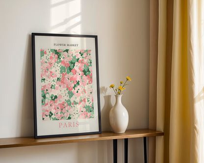 Paris Flower Market Abstract Floral Framed Poster – Framed Wall Art Poster - Image 3