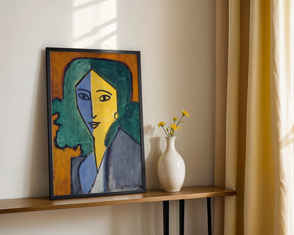 Abstract Cubist Woman Portrait Framed Poster - View 4
