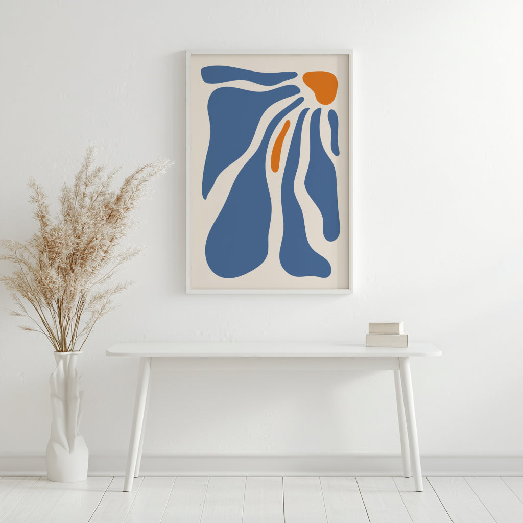 Abstract Organic Sunburst Framed Poster – Framed Wall Art Poster - Image 1