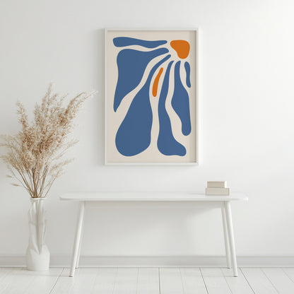 Abstract Organic Sunburst Framed Poster – Framed Wall Art Poster - Image 1