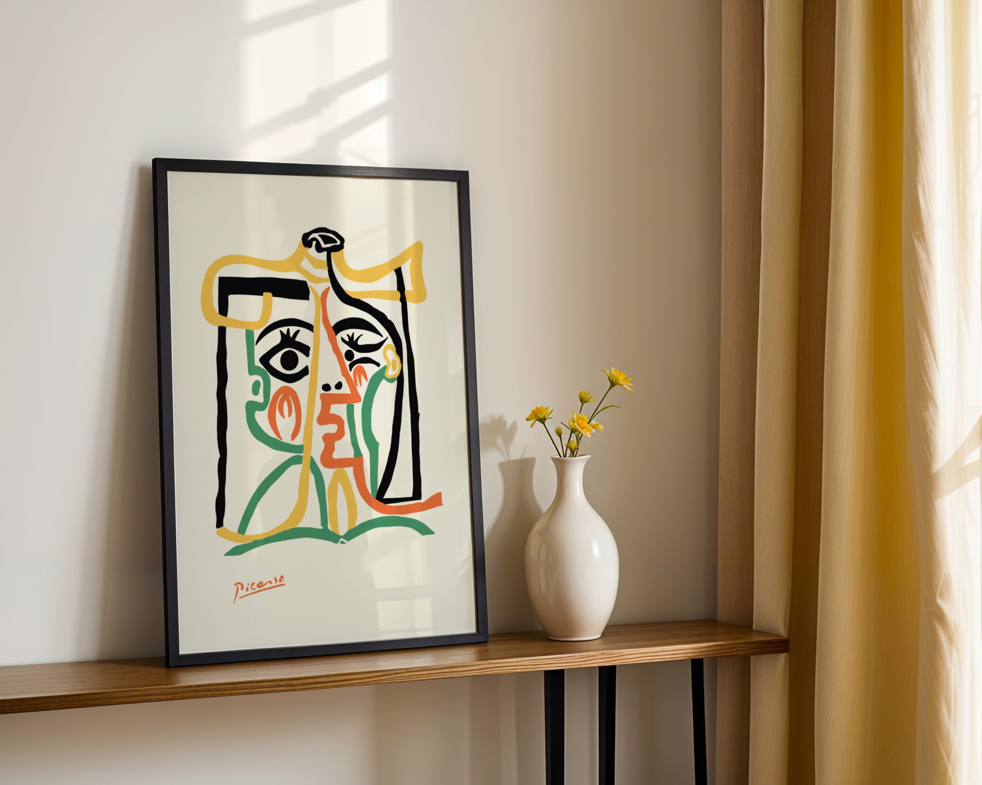 Picasso Abstract Portrait Cubist Framed Poster - View 3