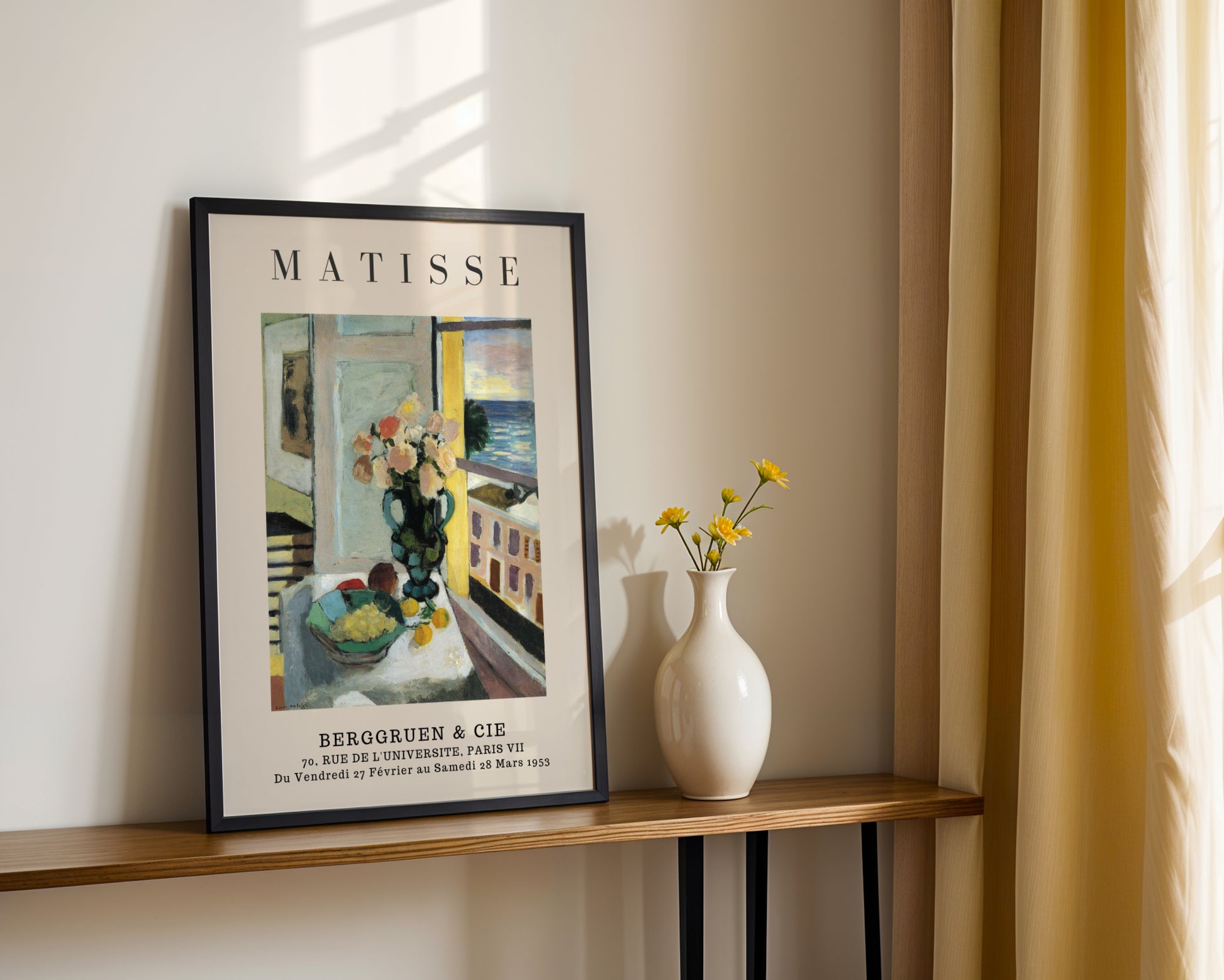 Matisse Still Life Window Seascape Framed Poster - View 3