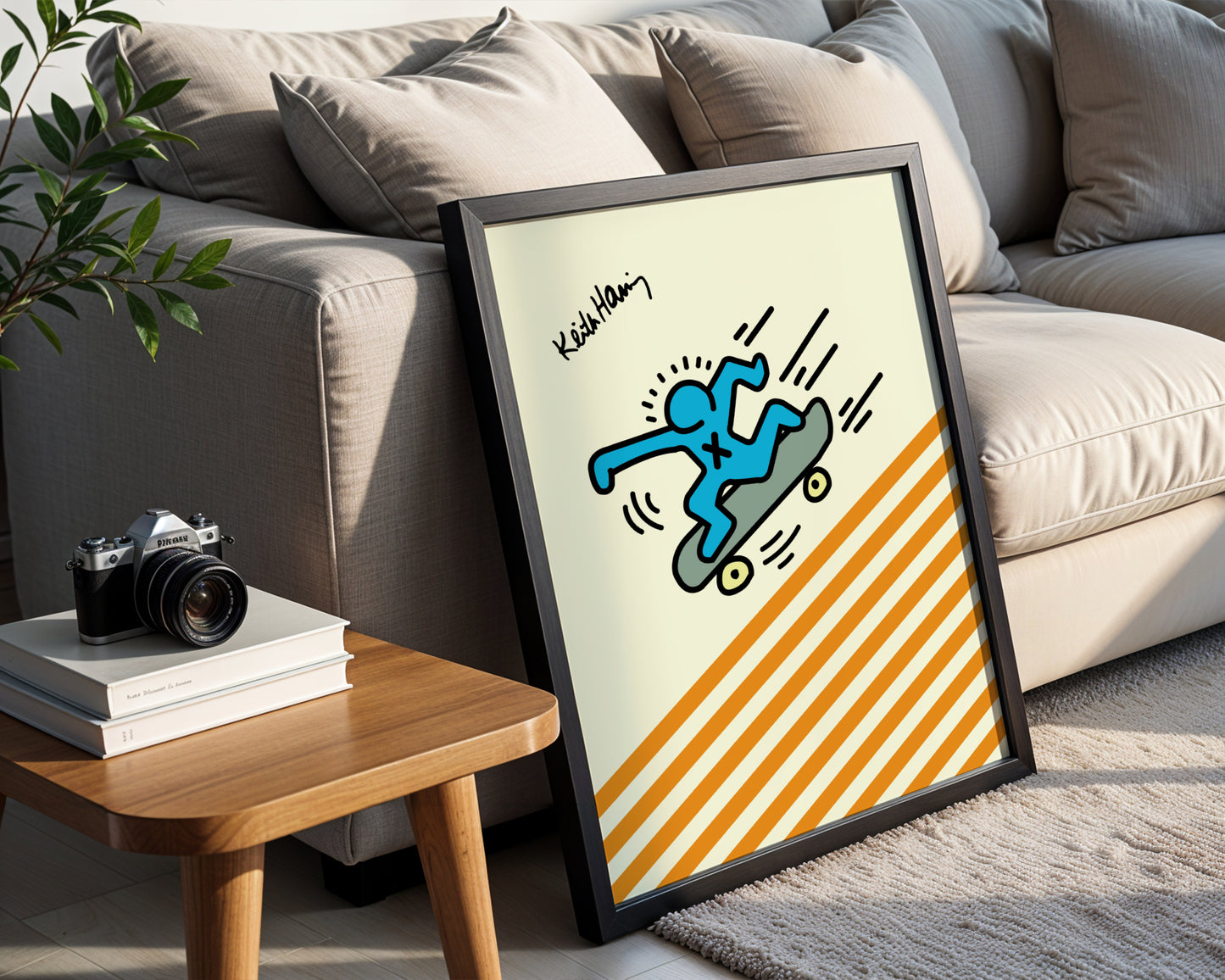 Keith Haring Skateboard Pop Art Framed Poster - View 1