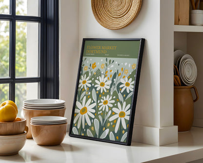 Flower Market Dortmund Botanical Wall Art Print – Framed Wall Art Poster - Image 4