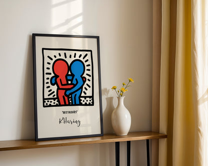 Keith Haring Best Buddies Pop Art Framed Poster - View 4