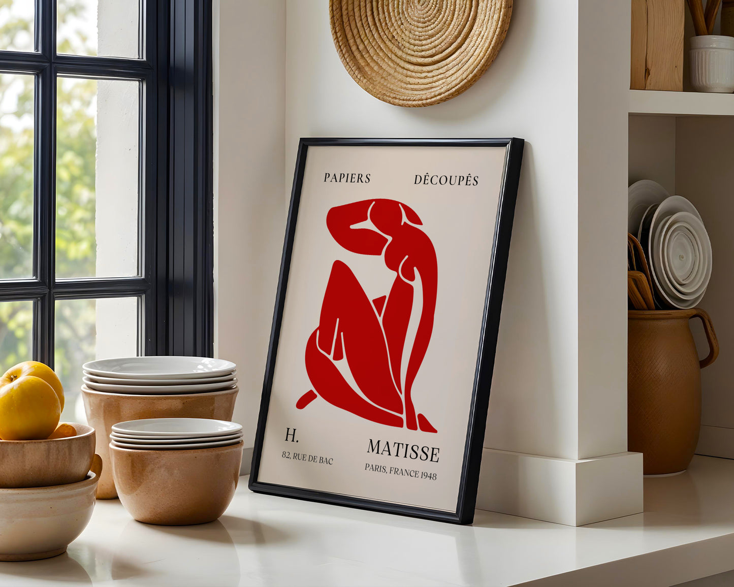 Matisse Red Nude Cut-Out Abstract Figure Framed Poster - View 4