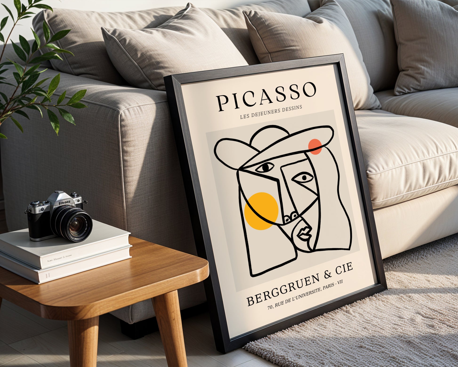Picasso Cubist Portrait 'Les Dejeuners Dessins' Framed Art - View 3