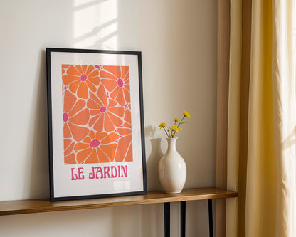 Le Jardin Retro Floral Framed Poster – Framed Wall Art Poster - Image 2