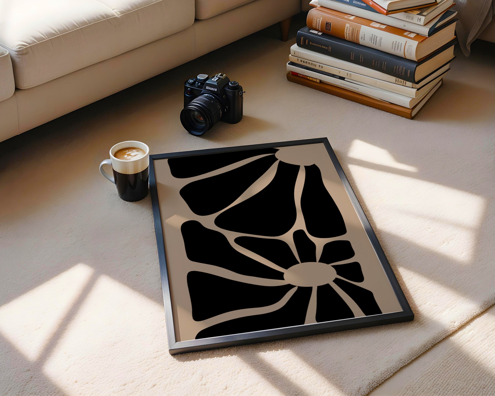 Abstract Floral Organic Shapes Framed Poster - View 4
