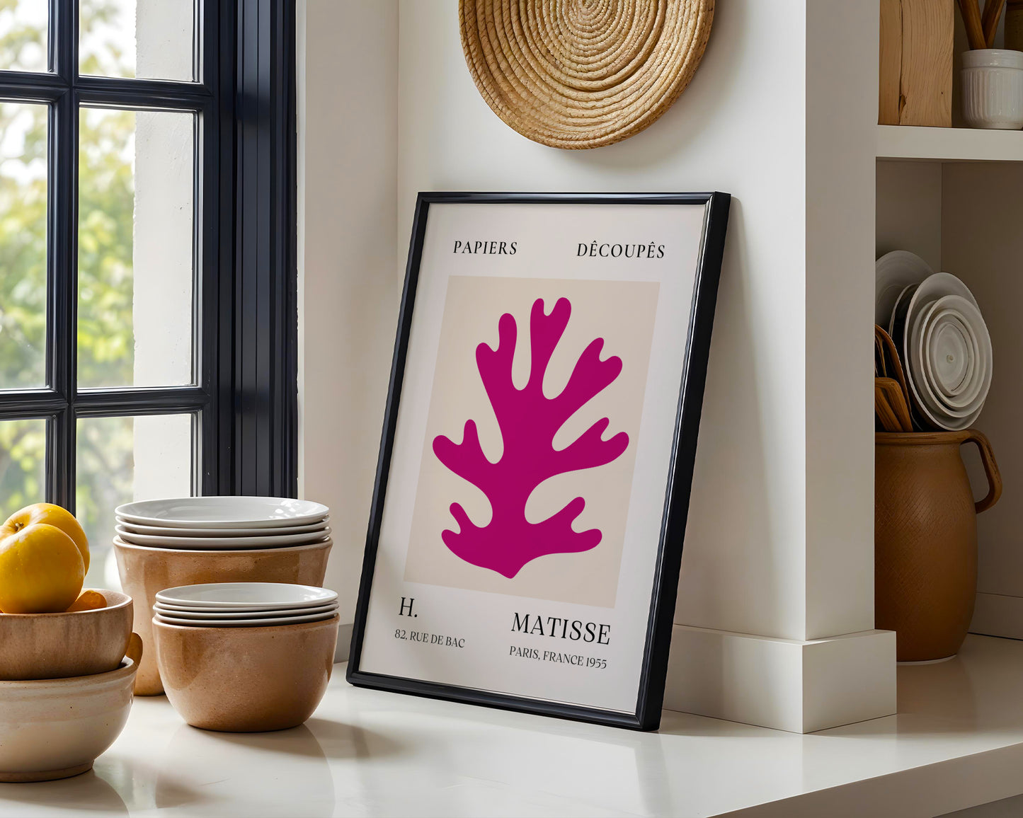 Matisse Magenta Coral Cut-Outs Framed Poster - View 4