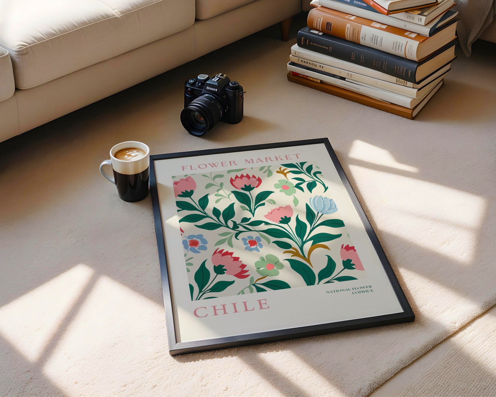Chilean Copihue Flower Market Botanical Framed Art – Framed Wall Art Poster - Image 4
