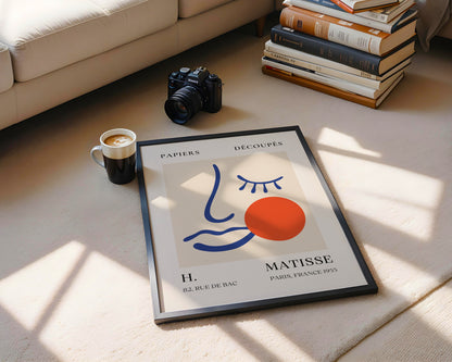 Matisse Inspired Abstract Face Framed Wall Art - View 2