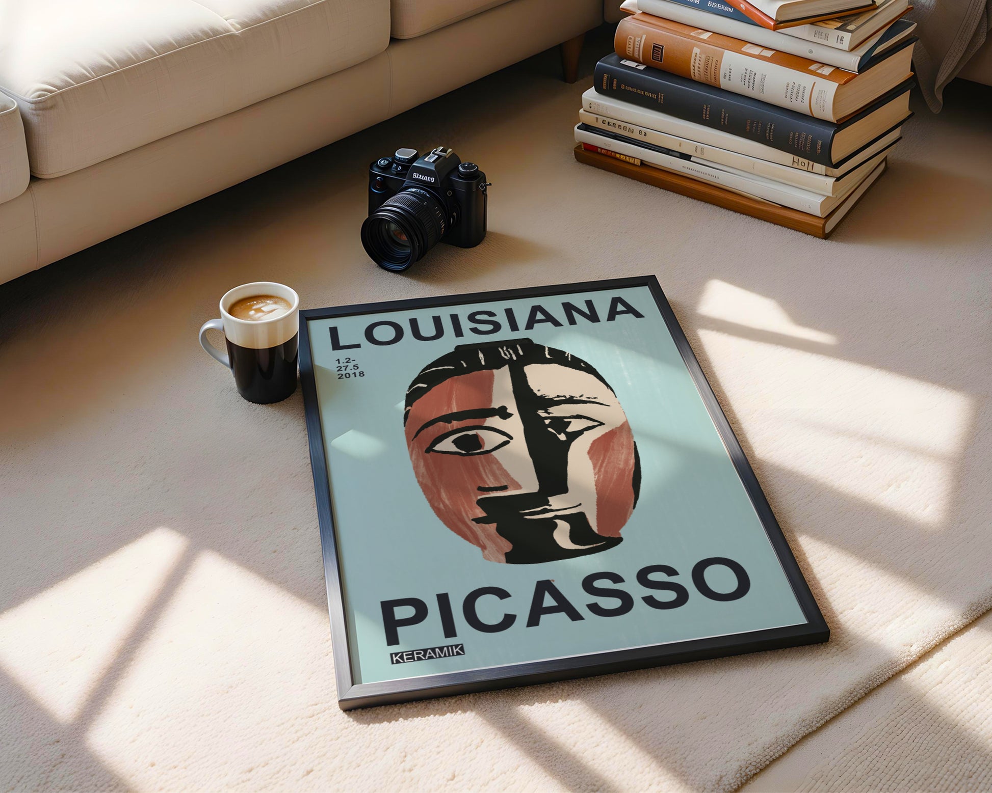Picasso Abstract Face Louisiana Exhibition Framed Poster - View 1