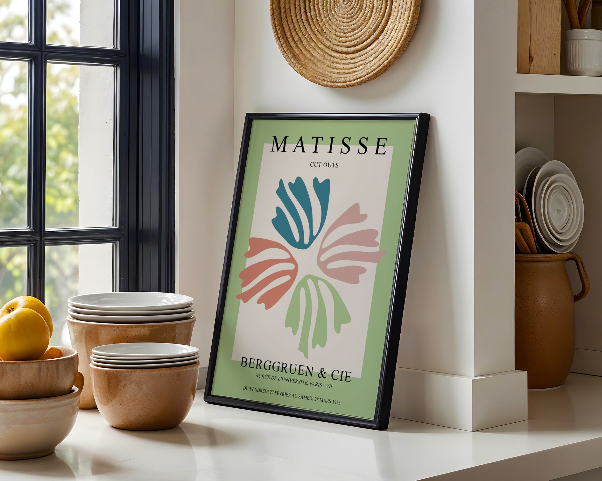 Matisse Cut Outs Abstract Floral Framed Poster - View 1