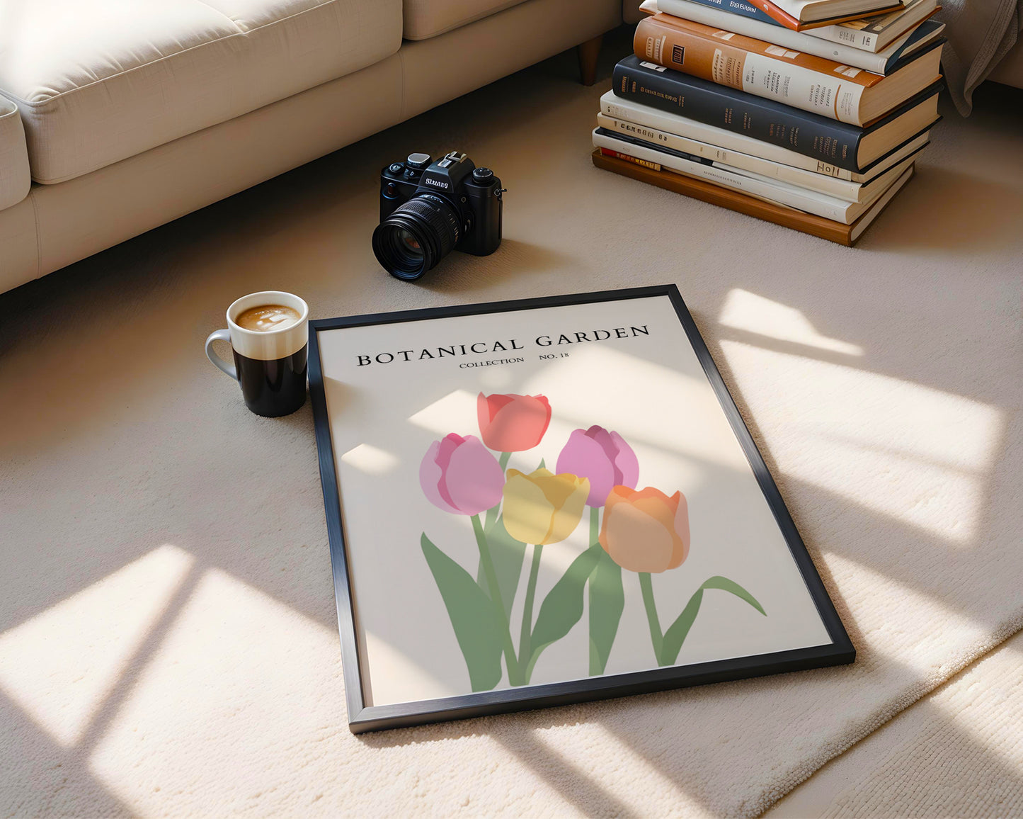 Colorful Tulips Botanical Garden Framed Poster – Framed Wall Art Poster - Image 4