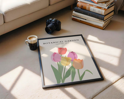 Colorful Tulips Botanical Garden Framed Poster – Framed Wall Art Poster - Image 4
