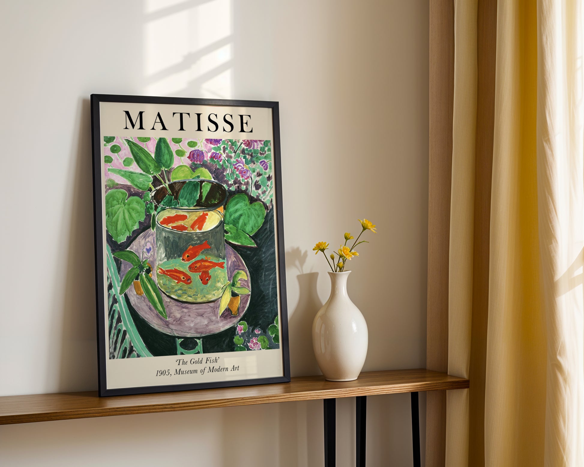 Matisse 'The Gold Fish' Painting Framed Wall Art - View 3