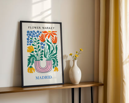 Madrid Flower Market Abstract Floral Framed Poster – Framed Wall Art Poster - Image 3