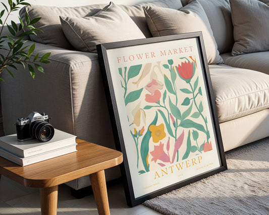 Antwerp Flower Market Botanical Framed Poster – Framed Wall Art Poster - Image 2