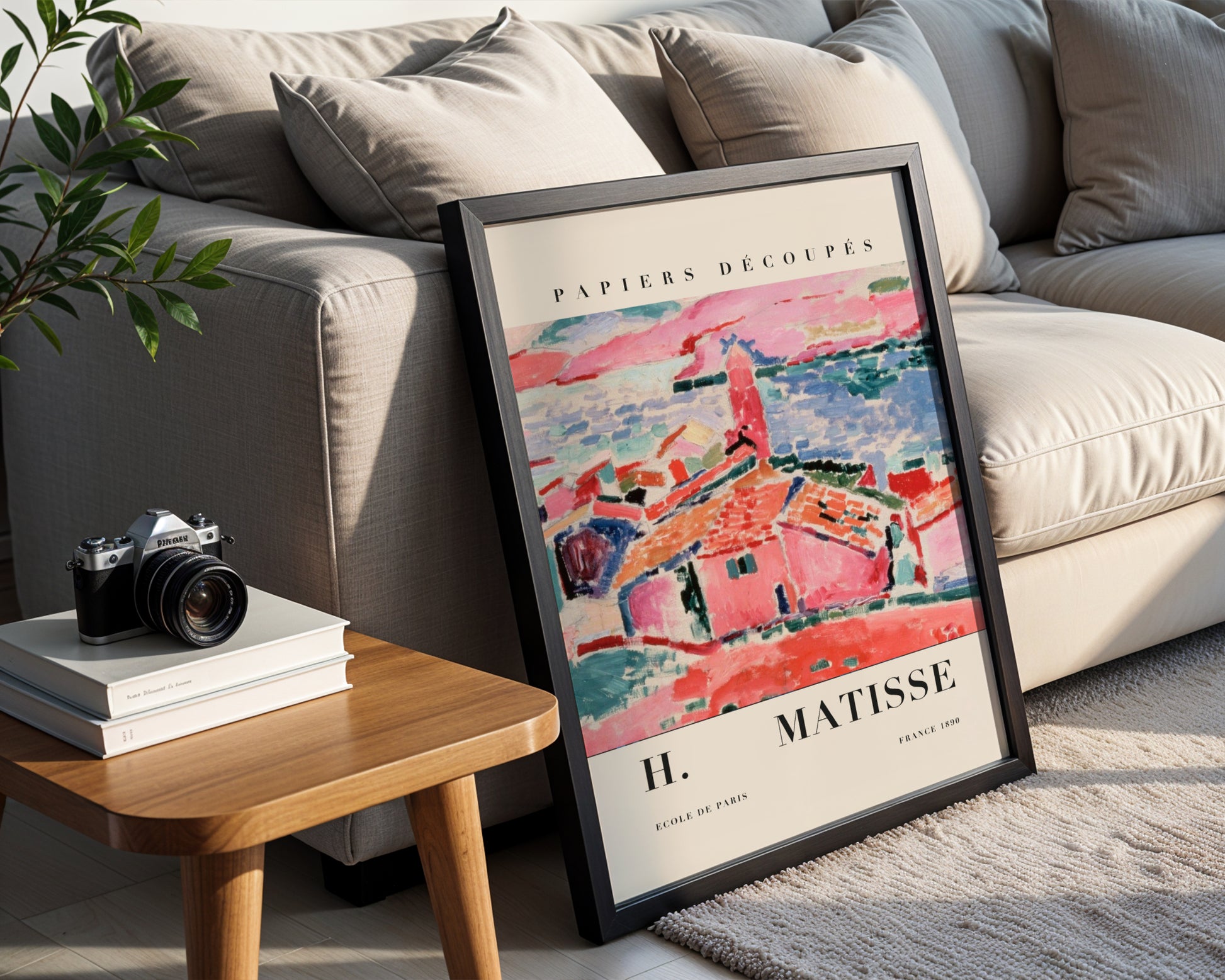 Matisse Inspired Abstract French Landscape Framed Poster - View 4