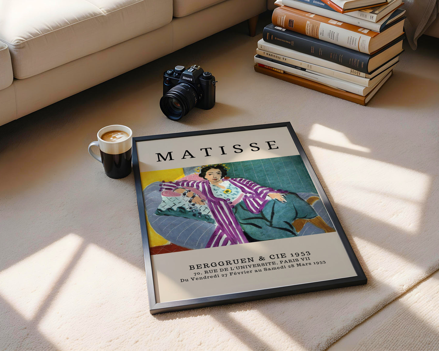 Matisse 1953 Exhibition Reclining Woman Framed Art - View 4