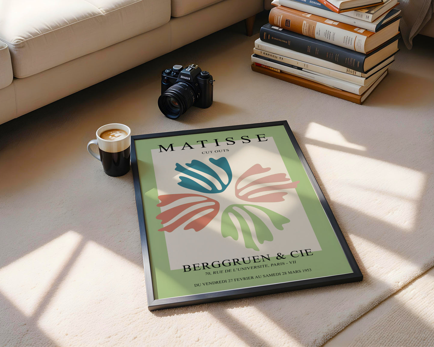 Matisse Cut Outs Abstract Floral Framed Poster - View 3