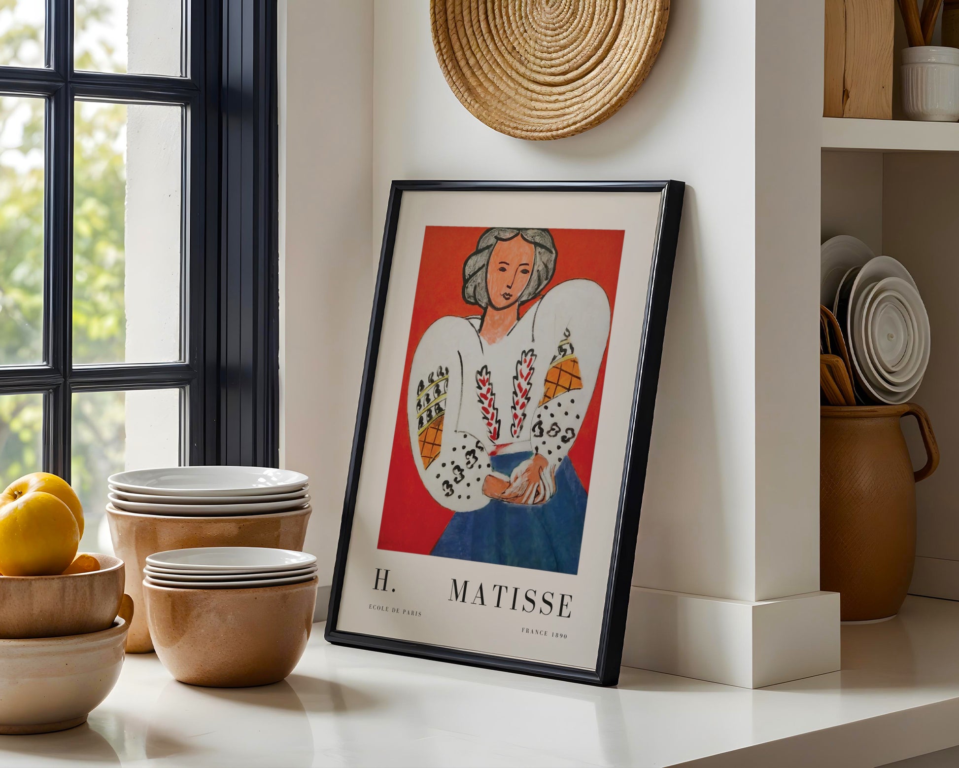 Matisse Style Woman Portrait Framed Wall Art - View 5