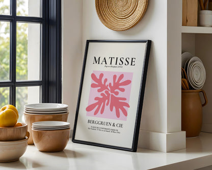 Matisse Coral Abstract Cut-Out Framed Wall Art - View 3