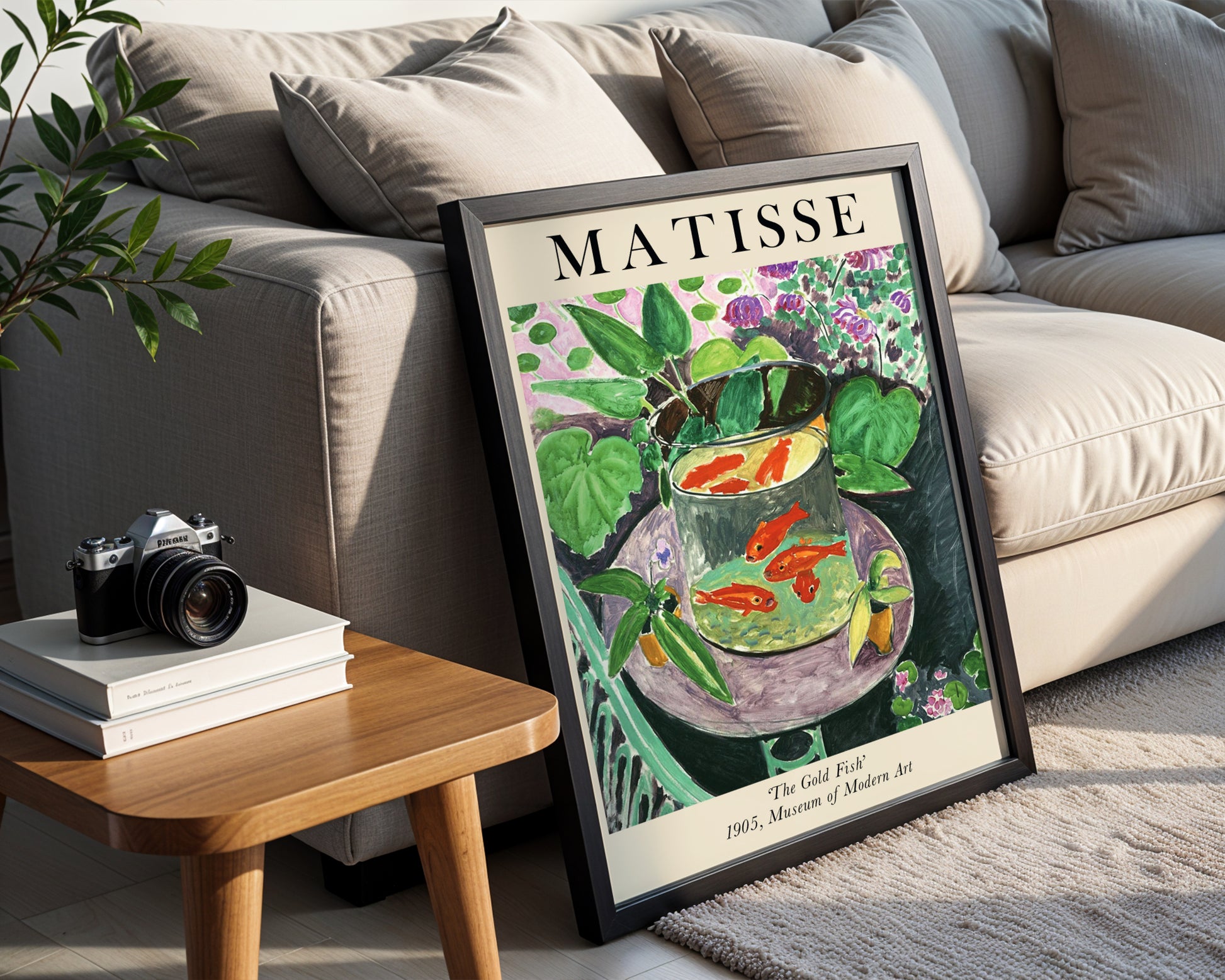 Matisse 'The Gold Fish' Painting Framed Wall Art - View 5